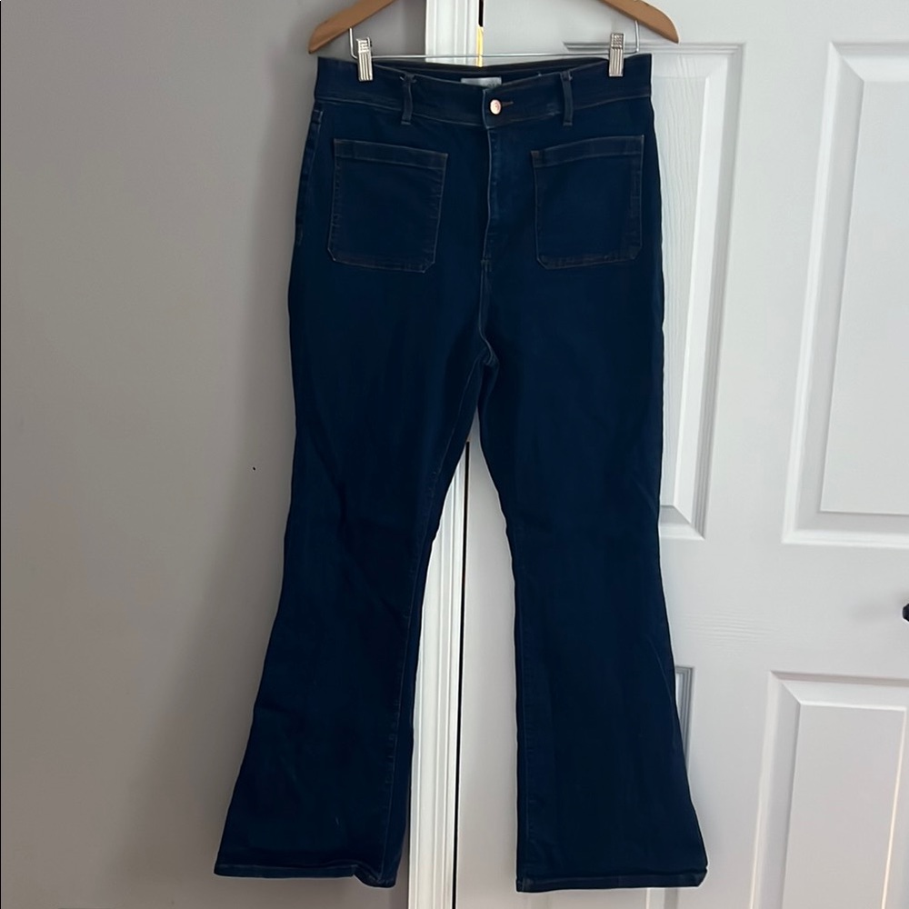 LOFT Dark Blue Flare Jeans